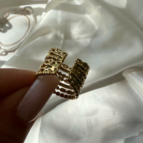 Sprial ring
Adjustable ring
Gold Plated Stainless Steel Ring - Picture 9 of 14